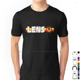 T-shirts homme Rc Lens-Lens chemise coton Rclens Lens Lensois sang et or Go Team Racing Club t-shirt manches longues courtes