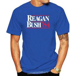 Heren T-shirts REAGAN BUSH '84 Politieke Verkiezing Tee Conservatieve 80s Retro Republikeinse T-SHIRT216U