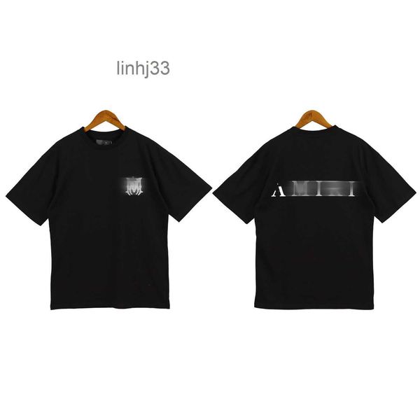 T-shirts pour hommes Real Spot Ami Bloc tridimensionnel Impression Design Sens de niche Lâche T-shirt à manches courtes Hommes et femmes Same3sn71O54