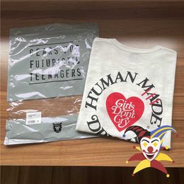 T-shirts hommes Red Heart Human Made Girls Dont Cry T-shirt Hommes Femmes 1 1 Logo de haute qualité Imprimer Human Made Tee Coton Tops à manches courtes T221202