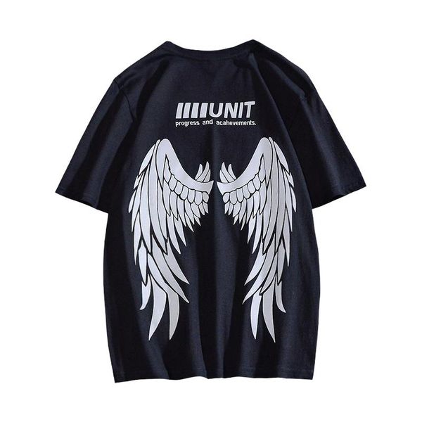 T-shirts pour hommes T-shirts réfléchissants T-shirt Homme Coton Manches courtes Casual Tee-shirts en vrac surdimensionnés Femmes Tops d'été Hip Hop Plus Taille S-5XLMe