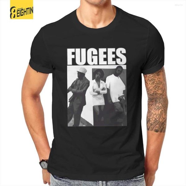 T-shirts pour hommes ReFugees Hill Lauryn Hip Hop Fugees Chemise Coton Nouveauté T-Shirt Col Rond T-shirt À Manches Courtes Tops Plus La Taille