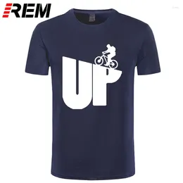T-shirts pour hommes REM Fashion Design Mountain Mountain Up Up Rider Rider Cycle Biker Men O-Neck Tees Fundy Fitness T-shirt Streetwear