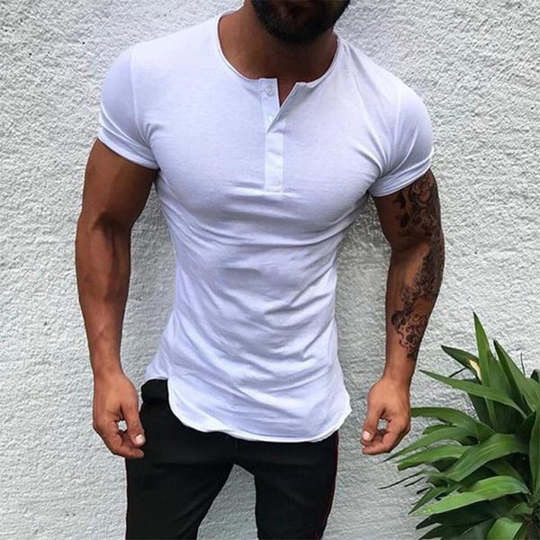 Camisetas para hombre, camisa de marca de repuesto, chaleco de verano de manga corta, jersey liso con botones, camisetas ajustadas transpirables