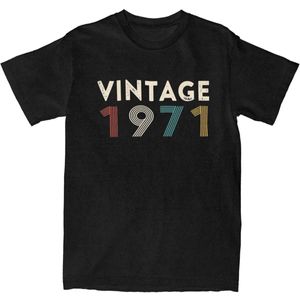 T-shirts masculins T-shirt 1971 T-shirt 50e anniversaire T-shirt harajuku t-shirt court t-shirt rétro à manches courtes en coton d'été