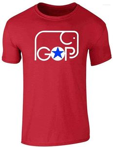 T-shirts pour hommes rétro campagne électorale éléphant graphique T-Shirt pour hommes coton Streetwear Cool respirant impression drôle