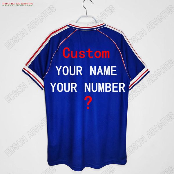 T-shirts pour hommes Retro France T-shirt Homme DIY Nom Numéro French Fans Classic 1998 Jersey Custom Unisex Short Sleeve Team Uniform Summer Tops Tee 230720