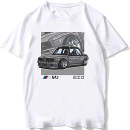 Camisetas para hombres Retro Alemania EUDM-E34 M5 Camisetas Summer Harajuku Men Short Slve Old E30 M3 Camiseta clásica Camiseta Tops Casual Tops White TS T240425