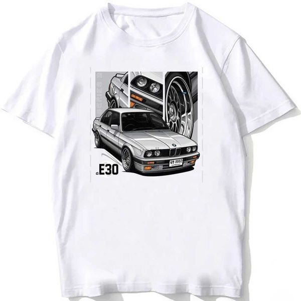 T-shirts masculins rétro Allemagne EUDM - E34 M5 TSHIRTS SUMME MEN MANDEVE COUPE VIEUX LEGEND E30 M3 CLASSIQUE T-shirt Boy Tops décontractés Man White Teesl2425