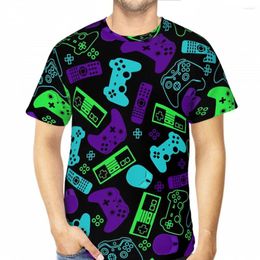 Heren T-shirts Retro Moderne Gaming Polyester 3D Print Game Controller Shirt Outdoor Sport Sneldrogende kleding Casual Street Tees