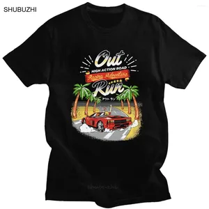 Heren T-shirts Retro Out Run T-shirt Heren Zacht Katoen Korte mouwen Jaren '80 Arcade Game Tshirt Racing Adventure OutRun Tee Shirt Kleding Cadeau