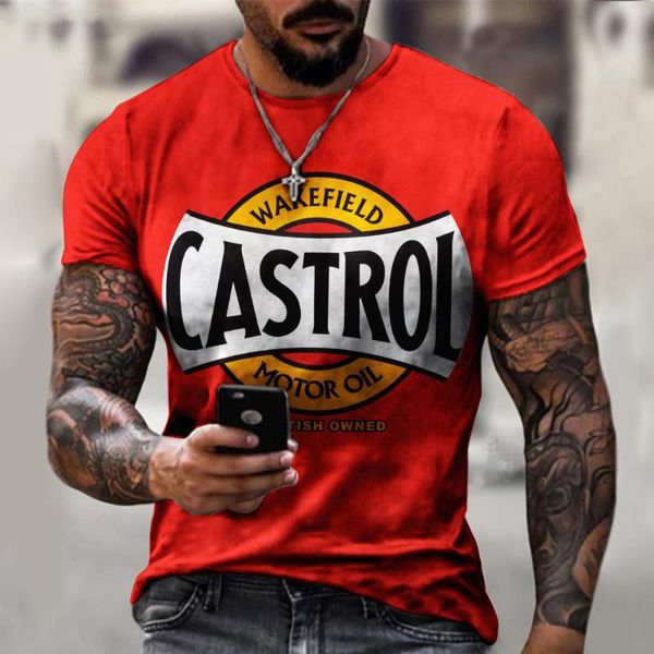 Camisetas de hombre Estilo retro Camiseta de gran tamaño Deportes casuales Tallas grandes Harajuku Estampado gráfico en 3D Manga corta Hip Hop Ropa suelta CamisetasHombres