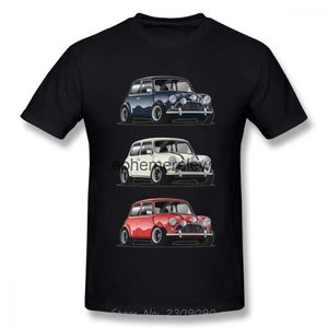 Heren T-shirts Retro De Italiaanse Trio Mini Cooper T-shirt Populaire Auto Hipster Stijl T-shirt Mannen Katoenen T-shirt Hip hop Tees HarajukuH24222