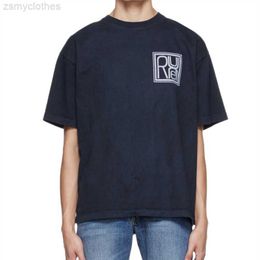 Camisetas Hombre RHUDE Camiseta Estampada Retro Manga Corta Negra Código S-Xl