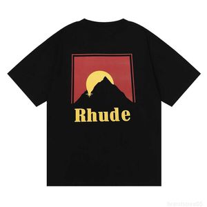T-shirts pour hommes Rhude t décontracté coton été rue court marque de luxe T-shirt de haute qualité s-xxl