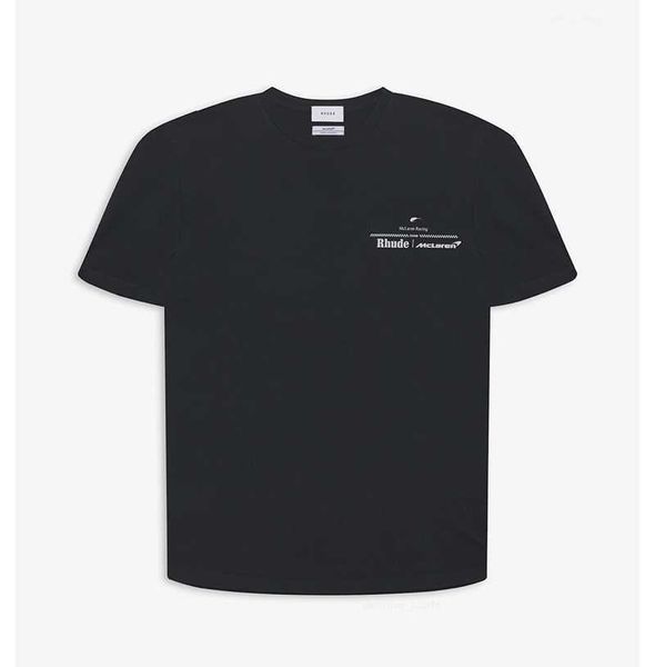 T-shirts pour hommes Rhude x Mclaren Chemise Hommes Femmes 1 Haute Qualité Modèle De Voiture Impression Tops Tee Vêtements Harajukupnr6TM0H