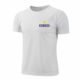 T-shirts voor heren Ricard Quick Dry Short Sleeve Sport T Shirt Gym Jerseys Fitness Shirt Trainer Running T-shirt Tiener Adembullen Sportswear T230103