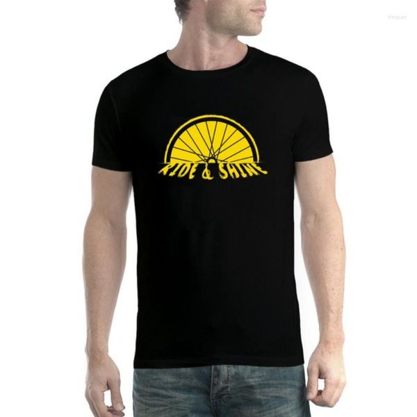 T-shirts pour hommes Ride Shine mode d'été motif artistique créatif imprimé décontracté rond K coton T-Shirt 360