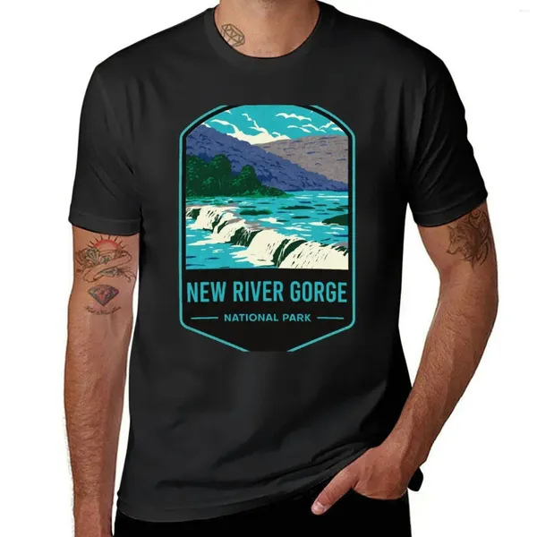 T-shirts pour hommes T-shirt de parc national de la rivière River Gorge Sweat Vêtements esthétiques Men d'été