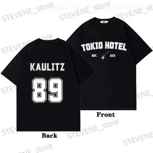 T-shirts voor heren Rockband Tokio Hotel Kaulitz Print T-shirt Katoenen T-shirt Trend Korte Slve T Mannen Dames Hip Hop Strtwear T-shirt Kleding T240325