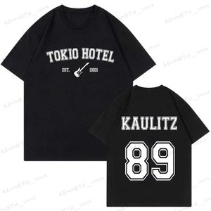 T-shirts voor heren Rock Band Tokio Hotel T-shirts Kaulitz Print Mannen Vrouwen Katoenen T-shirt Hip Hop Punk Streetwear Harajuku Unisex Tees Tops Kleding T240126