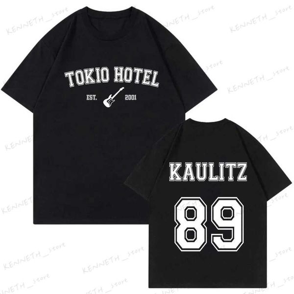 T-shirts hommes Rock Band Tokio Hotel T-shirts Kaulitz Imprimer Hommes Femmes Coton T-shirt Hip Hop Punk Streetwear Harajuku Unisexe Tees Tops Vêtements T240126