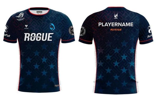 Camisetas para hombre Camisetas de seguidor de Rogue Worlds Esports Apparel. Números de nombre personalizables. Mangas cortas de alta calidad 230808