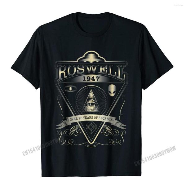 T-shirts pour hommes Roswell 1947 Alien Shirt - Vintage Style UFO Area 51 Camisas Men Brand Cotton Tops Summer