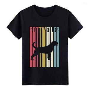 Heren t shirts rottweiler retro stijl shirt heren mannen ontwerpen tee euro maat s-3xl slank cadeau komische zomerfamilie t-shirt