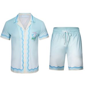 T-shirts pour hommes Col rond brodé et imprimé style polaire d'été avec street pur cotonr 34t