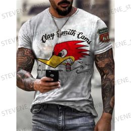 T-shirts pour hommes Route 66 Imprimer Été Hommes T-shirts Vintage 3D Imprimé Casual Court Slve T-shirt Mode Tenues Strtwear Tops surdimensionnés T240325