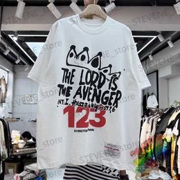 T-shirts hommes RRR123 Vintage anglais pari numéro impression T-shirt hommes femmes meilleure qualité RRR 123 T-shirt T-shirt T231214