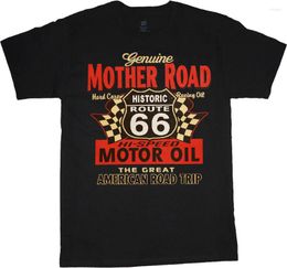Heren t shirts rt 66 shirt route bord t-shirt voor mannen tee biker road trip usacool casual pride unisex mode t-shirt