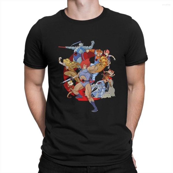 T-shirts pour hommes Ruben Gomez Thundercats T-Shirt Hommes Lion-O Tygra Panthro Tiger Face Loisirs personnels T-shirts en coton Chemise à col rond