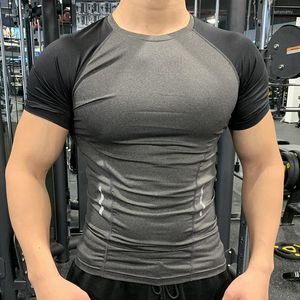 Heren t-shirts lopen bodybuild shirt voor mannen fitness sport overtollige t-shirts met korte mouwen T-T-trainingen training sportschoolkleding
