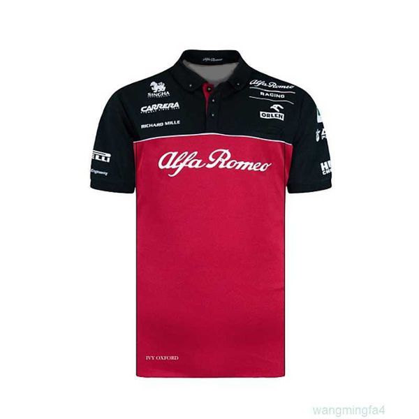 T-shirts pour hommes Vêtements de course 21 Nouveau F1 Racing Suit Team à manches courtes pour hommes d'été respirant chemise de sport voiture séchage rapide 5q5b