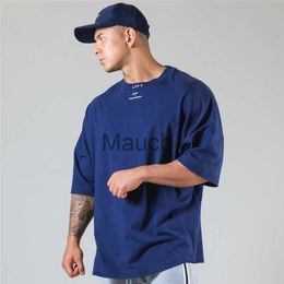 Camisetas para hombres Camiseta de gran tamaño para correr Hombres Gimnasio Culturismo y Fitness Suelta Casual Lifyle Wear Camiseta Hombre Streetwear HipHop Camiseta J230625