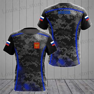 T-shirts masculins T-shirts pour hommes drapeau russe