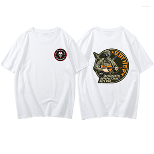 Camisetas para hombre Operaciones especiales militares rusas Grupo Wagner Camiseta de algodón Estilo Tops Estampado Ropa para hombre Patrón cómodo