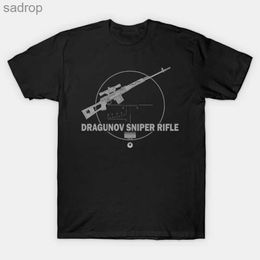 T-shirts masculins T-shirt Russian Military SVD Dragunov Sniper Rifer T-shirt 100% coton O-Neck Summer Summer à manches décontractées T-shirt S-3xlxw