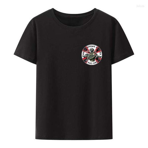 Camisetas de Hombre Ruso Militar Wagner Grupo Soldado Camisa de Algodón Para Hombre Estilo de Manga Corta Roupas Masculinas Camiseta Hombre