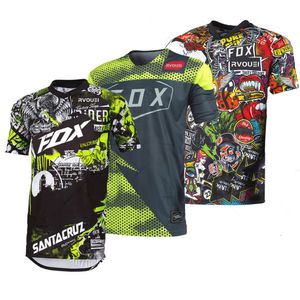 T-shirts masculins Rvouei Fox Enduro Motorcycle de montagne Jersey Team Speed Addition MTB Off-Road