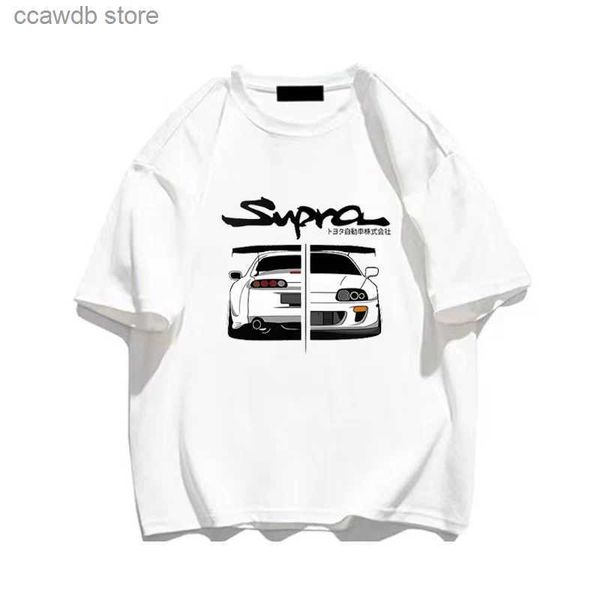 T-shirts hommes S-4XL Livraison gratuite Japonais Anime Car Imprimer Coton Hommes T-shirts Été À Manches Courtes Graphique Femmes Mode Streetwear T-shirts T240108