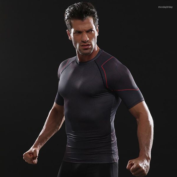 Camisetas de hombre S-4XL camisa de compresión de manga raglán 3D impreso hombres Cosplay disfraz corto secado rápido Fitness deportes Tops hombre