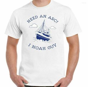 T-shirts pour hommes T-shirt de voile Sailor Need An Arc Mens Funny Narrow Boat Yacht Barge Atheist