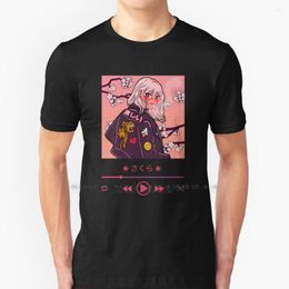 Heren t shirts sakura lofi shirt pure katoen anime schattige muziek kawaii creatieve trending vintage cool cadeau euro us size bigbkb9