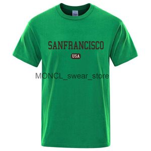 Men's T-Shirts Sanfrancisco Usa Street City Letter Clothing Male Fashion Breathable Tshirt Hip Hop Loose T-Shirts Casual Cotton Short SleeveH24129