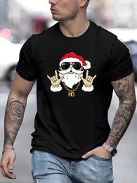 Heren T-shirts Kerstman Bedrukt Shirt Voor Mannen Mode Trend Oversized T-shirts Hip Hop Harajuku Streetwear Casual O-hals Korte mouw