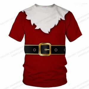 Heren t shirts Santa Claus shirt mannen vrouwen mode t-shirts kinderen hiphop tops tees prettige kerst 3d print t-shirt kinderen t-shirt jongens