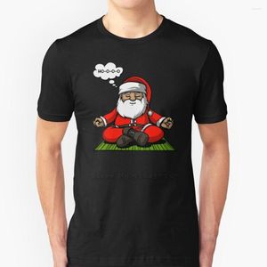 Mannen T Shirts Santa Yoga Meditatie Kerst Mannen T-Shirt Zachte Comfortabele Tops T-shirt T-shirt Kleding Zen